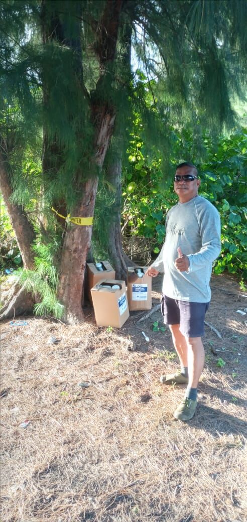 Used cooking oil dumped in beach area, again